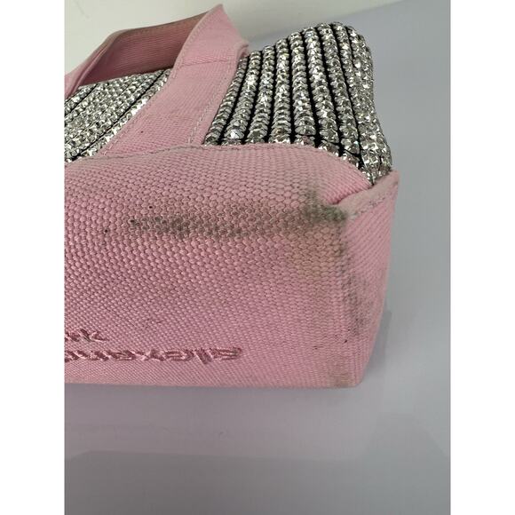 ALEXANDER WANG Mini Cruiser Pink Canvas Crystal Tote Bag - Picture 6 of 14
